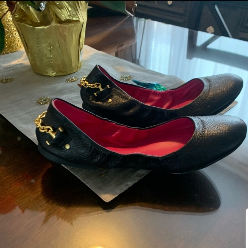 Ralph Lauren Black Flats